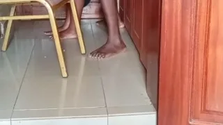 Hijab maid fucked while home alone