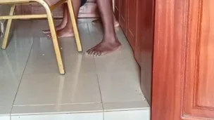 Hijab maid fucked while home alone