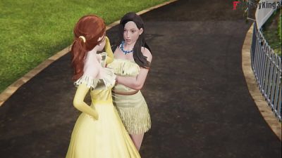 Bella and Pocahontas fucking and I join them | 3 | Fking3-D Ch6 | Full Movie on Sheer & PTRN: Fantasyking3