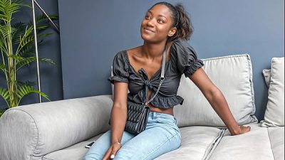 Cute Ebony Latina Teen Anal Pounded POV Close-Up In Wild Couch Casting