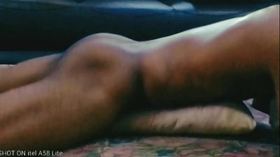 African lonely man got so horny so he decided to fuck his pillow in his house