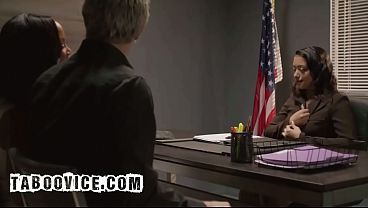 Ebony MILF And Her Husband Fuck With Latina Counselor in Her Office