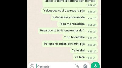 Charlando por whatsap con mi nena cuando la coji por primera vez