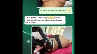 un chat muy caliente con la amiga de mi hijastra termina en una buena cogida