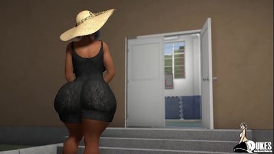 BBC fucks big booty elderly Ebony lady in the shower of a community center.