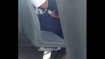 Big dick masturbating on bus