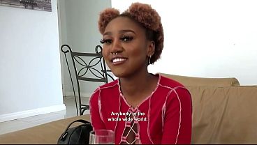 I watched this shy BIG TITS EBONY TEEN amateur take the chance and make her modeling dreams real