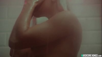 Sexy brunette lesbian babe Gina Valentina surprises her sexy blonde lesbian girlfriend Abella Danger and has oral sex with her in the shower