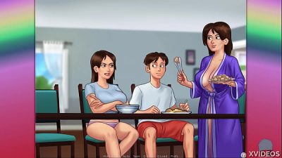 SUMMERTIME SAGA Ep. 04 – Hot brunette watches porn and plays with herself