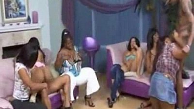Collage black chicks gangbang