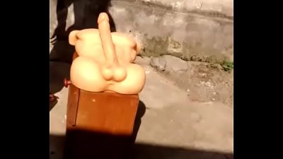 Cute booty fucking and blowjob outdoor