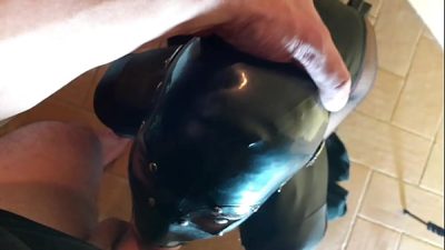 Laura XXX wears black over-the-knee boots and deepthroats POV