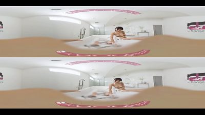 VR Bangers Asian princess squirting in bath